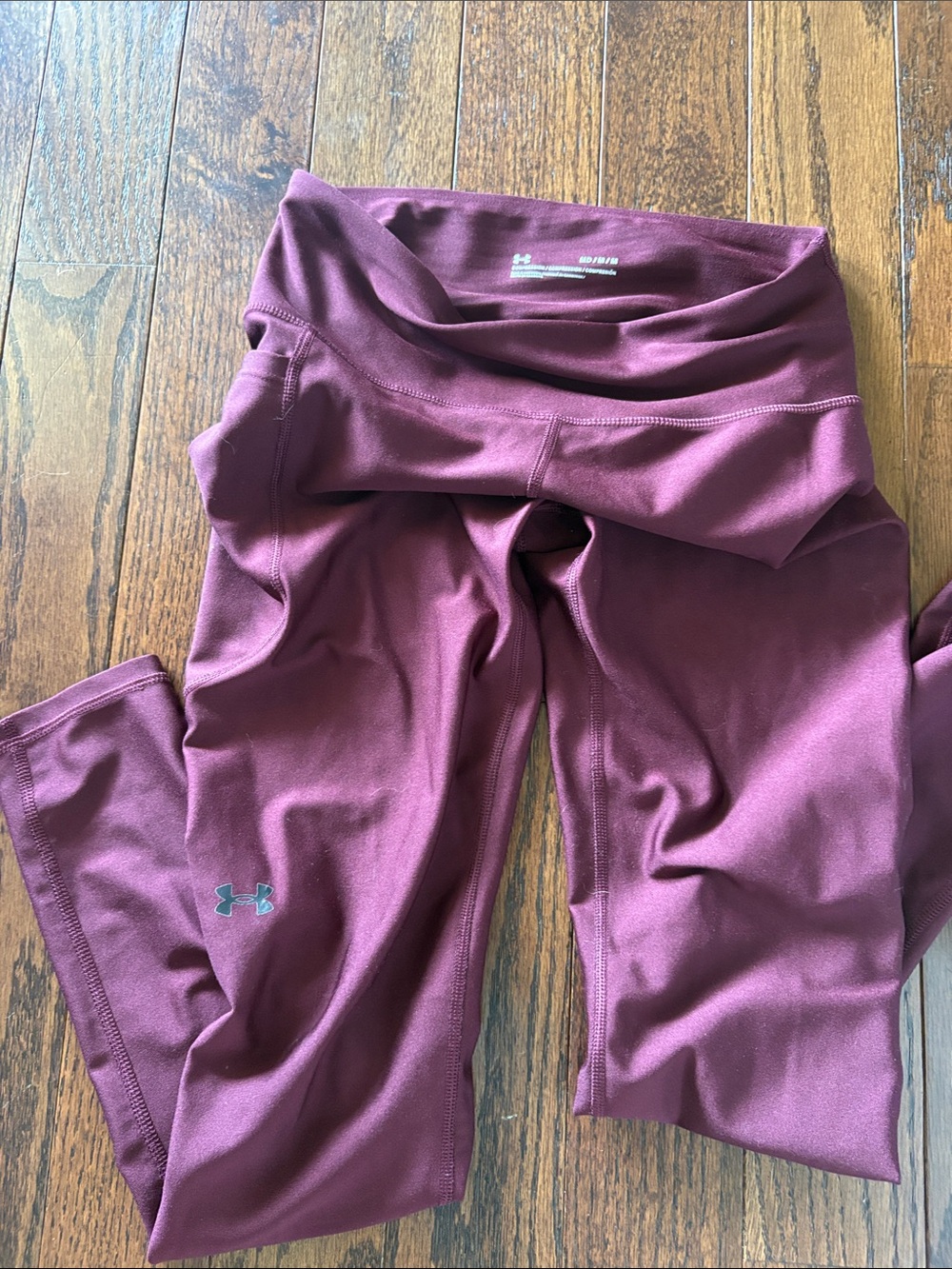 Under Armour Maroon High-Waist Performance Leggings
